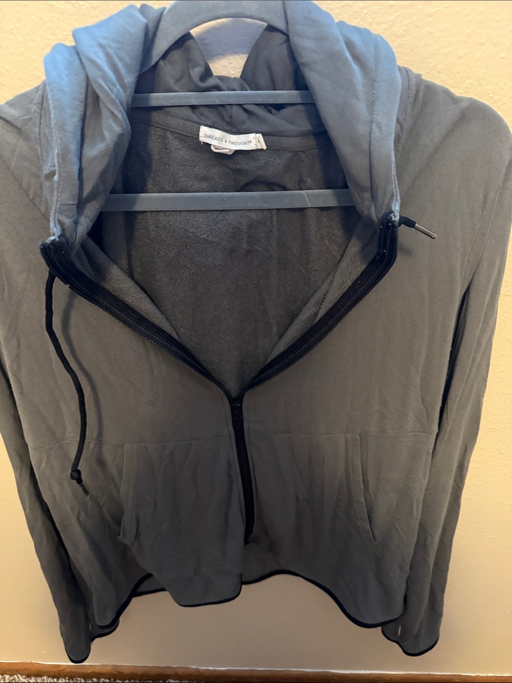Threads 4 Thought Slate Gray Zip Hoodie